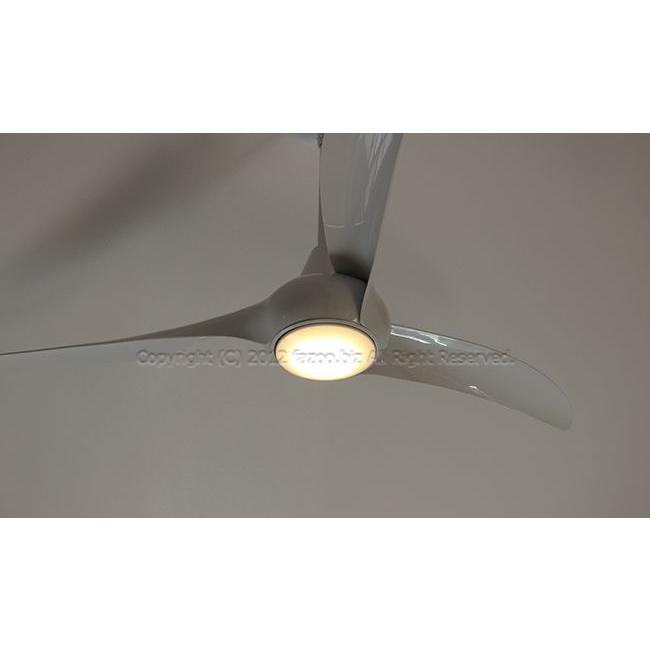 LightWave ホワイト LED 1灯 調光 大風量 吹き抜け 傾斜天井 ミンカエアー シーリングファン ライト IMAB-044 ...
