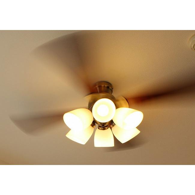 長期保証 薄型 LED 6灯 明るさ8畳 DCモーター 東京メタル工業 クラシック シーリングファン ライト MFE-015の画像