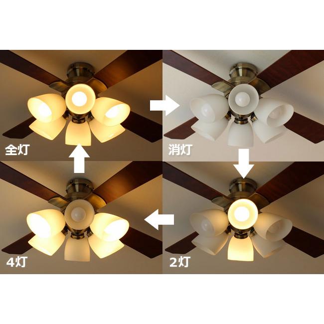 長期保証 薄型 LED 6灯 明るさ8畳 DCモーター 東京メタル工業 クラシック シーリングファン ライト MFE-015の画像