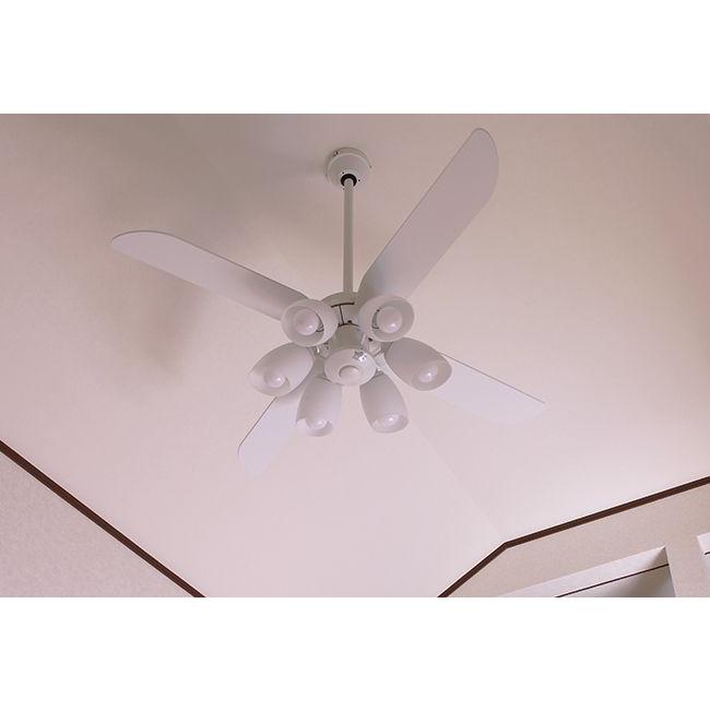 長期保証 高演色LED [R15] LED 6灯 明るさ8畳 調光・光色切替 吹き抜け 傾斜天井 オーデリック ホワイト シーリングファン ライト ODB-480