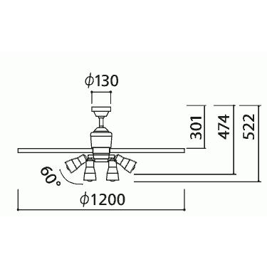 即日発送 長期保証 高演色LED [R15] LED 6灯 明るさ8畳 調光・光色切替 DCモーター 大風量 吹き抜け 傾斜天井 オーデリック シーリングファン ライト OLB-057｜fan-taro｜05