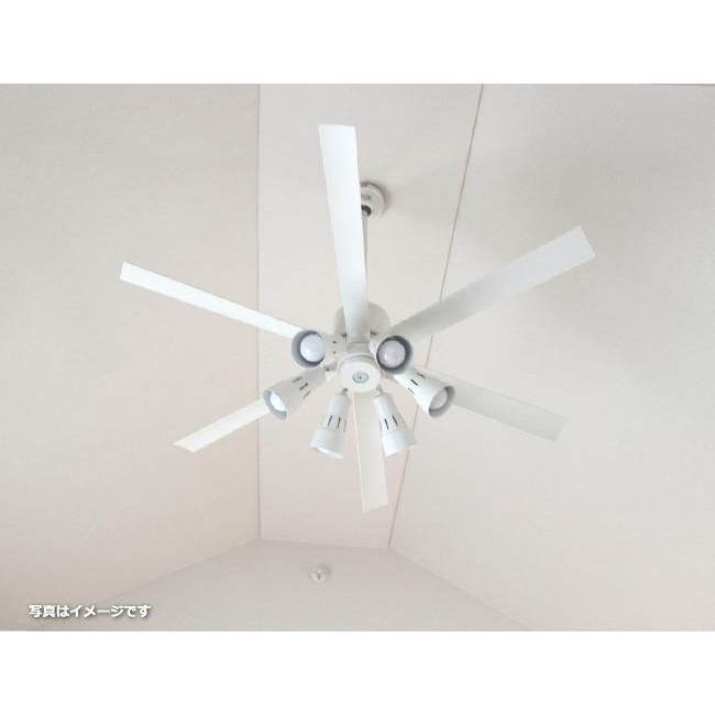 長期保証 高演色LED [R15] LED 6灯 明るさ8畳 調光・光色切替 DCモーター 大風量 吹き抜け 傾斜天井 オーデリック ホワイト シーリングファン ライト OLB-258_3