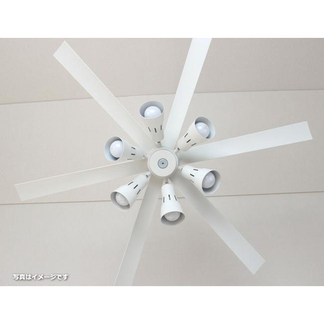 長期保証 高演色LED [R15] LED 6灯 明るさ8畳 調光・光色切替 DCモーター 大風量 吹き抜け 傾斜天井 オーデリック ホワイト シーリングファン ライト OLB-258_4