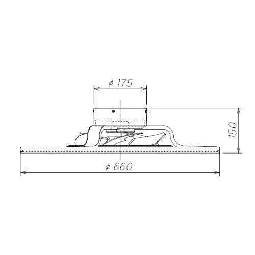 長期保証 FLAT FAN O3 [フラットファン オースリー/ オゾン発生器付]薄型 小型 LED 1灯 調光 DCモーター オーデリック シーリングファン ライト ONE-004_6