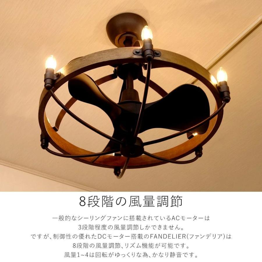ファンデリアシリーズ6灯 シーリングファンライト 長期保証 ファンデリア AS-5190-6 + AS-5190-6-30cm 小型 LED 6灯 DC
