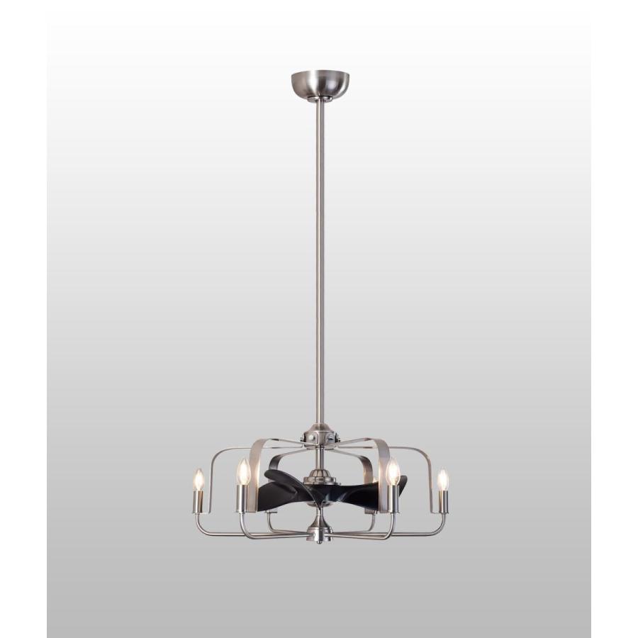 長期保証 ファンデリア AS-5272-6 + AS-5272-6-90cm 小型 LED 6灯 DCモーター 大風量 オーブ クラシック シーリングファン ライト RAB-012