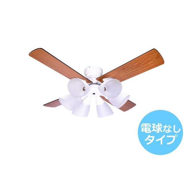 長期保証 Windouble（6-lights）ウィンダブル薄型 6灯 明るい10畳 ライフオンプロダクツ ホワイト シーリングファン ライト WBE-008の画像
