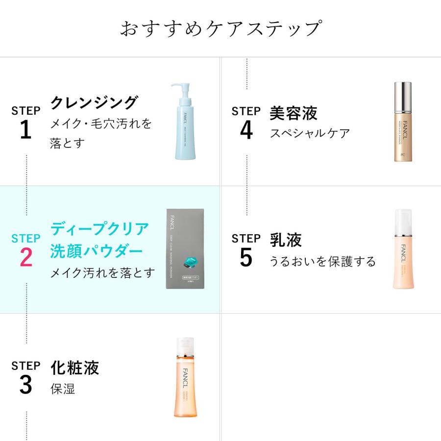 ディープクリア洗顔パウダー 1箱 酵素洗顔 洗顔 洗顔フォーム 泡洗顔 毛穴 炭 女性 メンズ 酵素 角栓 角質 ファンケル FANCL 公式 | FANCL | 13