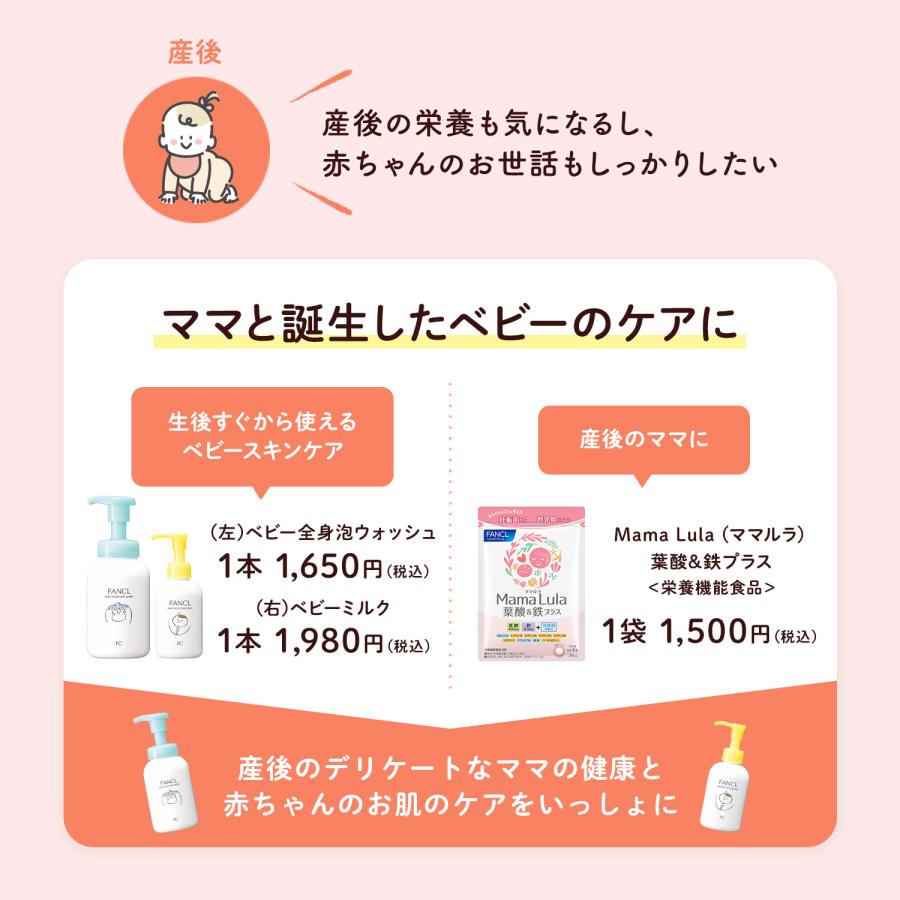 Mama Lula ママルラ 葉酸 ＆ 鉄プラス 栄養機能食品 30日分 葉酸 サプリメント 葉酸サプリ 妊娠中 鉄分 女性 ファンケル FANCL 公式 | FANCL | 13