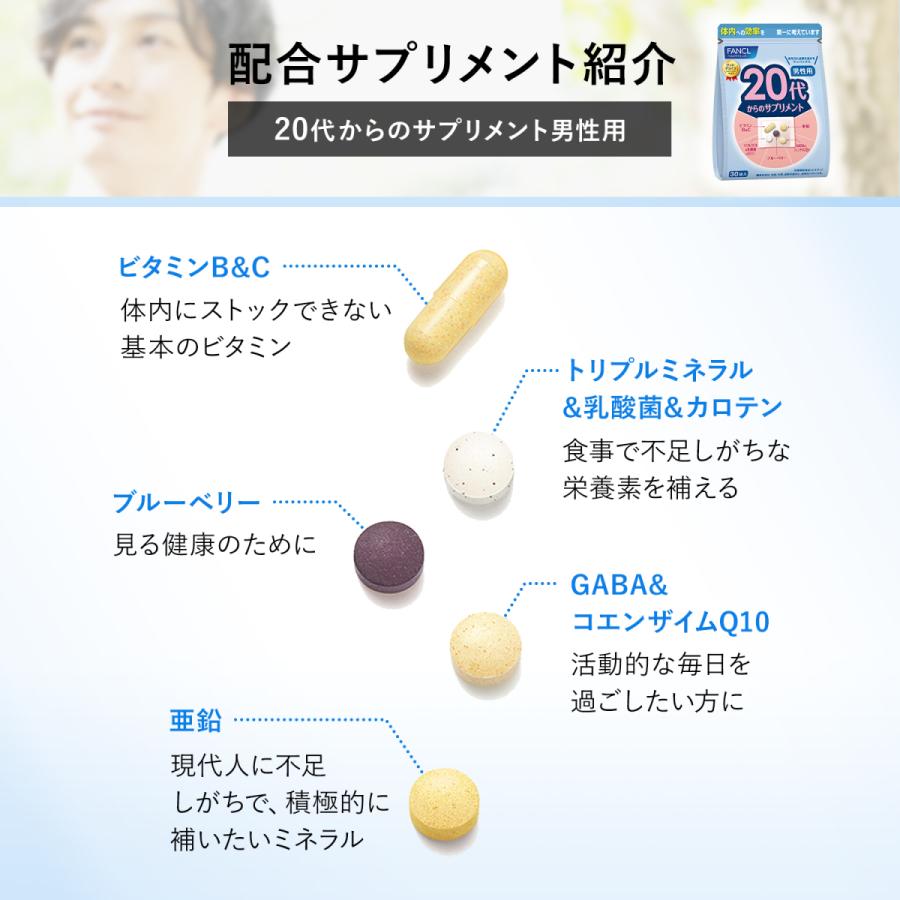 kenkorojuriさん専用　20代からのサプリメント FANCL（ファンケル） 20代からのサプリメント 男性用 栄養機能食品 15