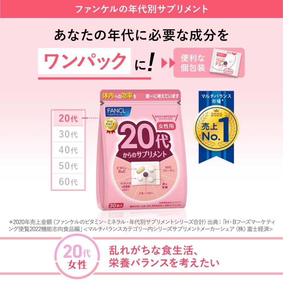 FANCL（ファンケル） 20代からのサプリメント 女性用 栄養機能食品 15