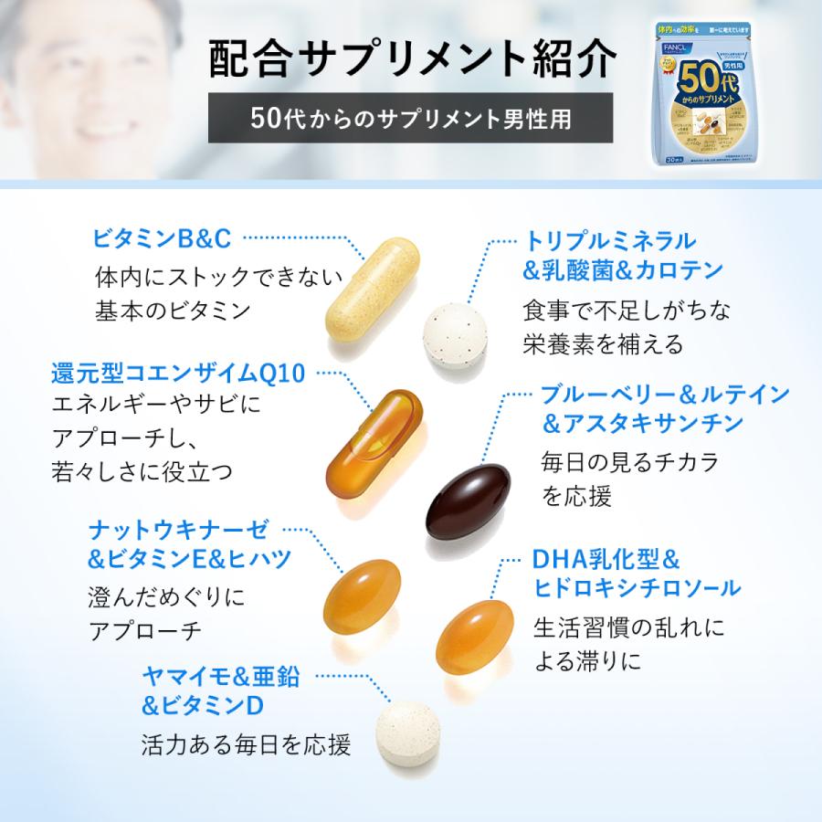 FANCL（ファンケル） 50代からのサプリメント 男性用 栄養機能食品 45