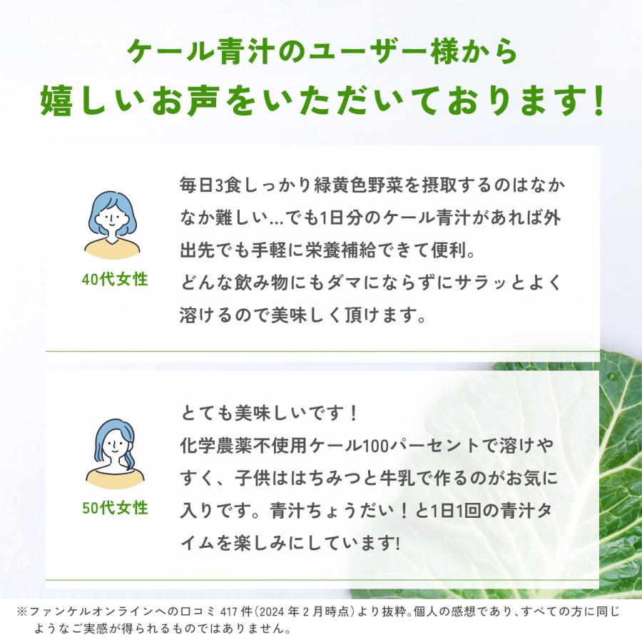 1日分のケール青汁 30本入り 青汁 国産 ケール 健康ドリンク 健康飲料 栄養補助ドリンク 野菜不足 暑さ対策 暑さ対策 グッズ ファンケル FANCL 公式 | FANCL | 15