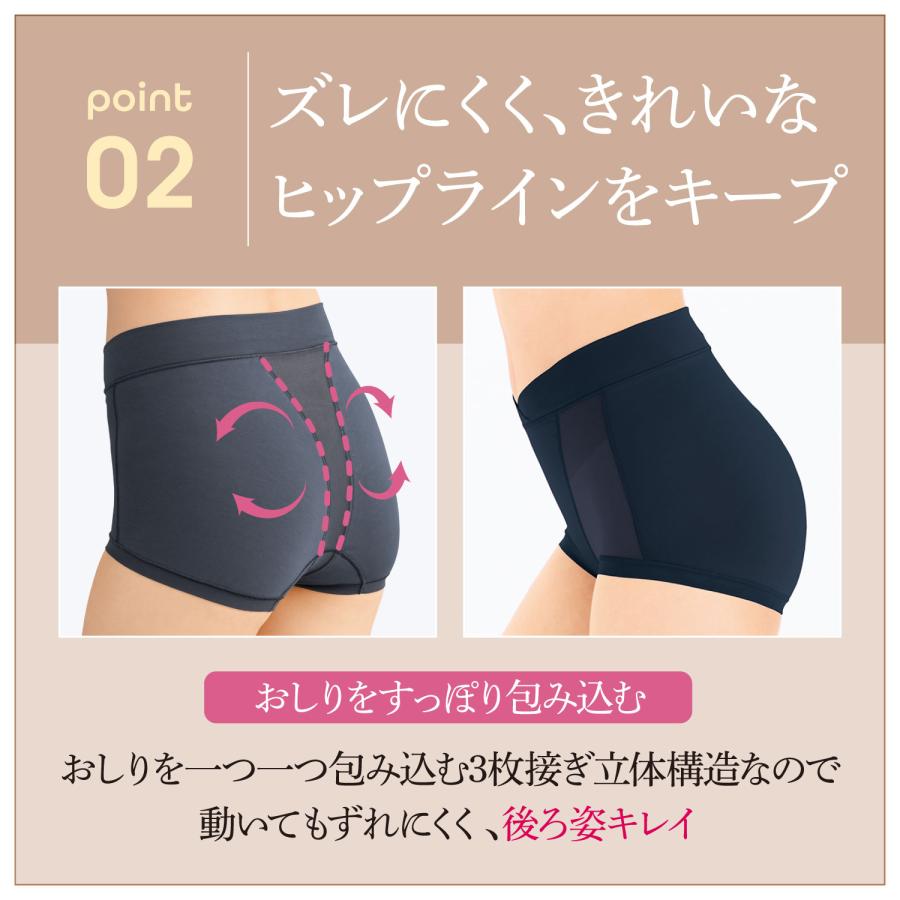 骨盤ケアショーツ ショーツ レディース 綿混 深め 深履き ガードル