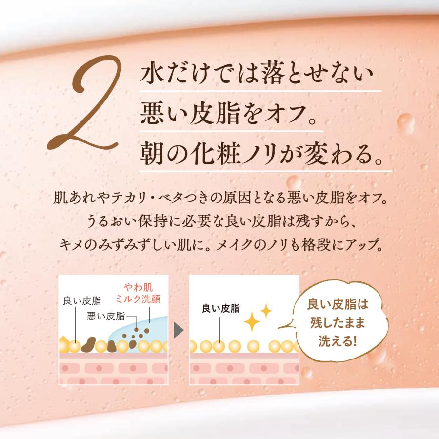 やわ肌ミルク洗顔＜朝用ミルク状洗顔料＞3本  洗顔 化粧品 基礎化粧品 スキンケア 無添加 乾燥肌 保湿 ミルク洗顔料 朝 ファンケル FANCL 公式 | FANCL | 03
