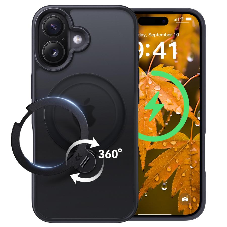 2025最高傑作&定点360度回転】CASEKOO iPhone 16 用 ケース 米軍MIL