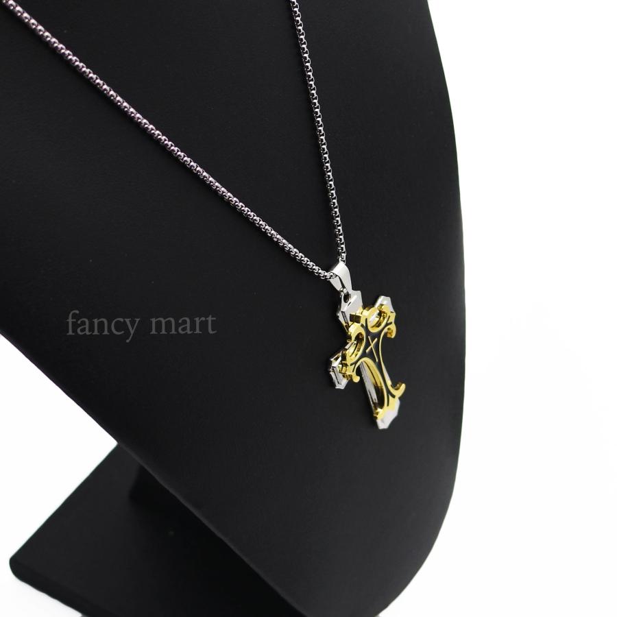 ネックレス 十字架 クロス 十字 プレート メンズ レディース シルバー