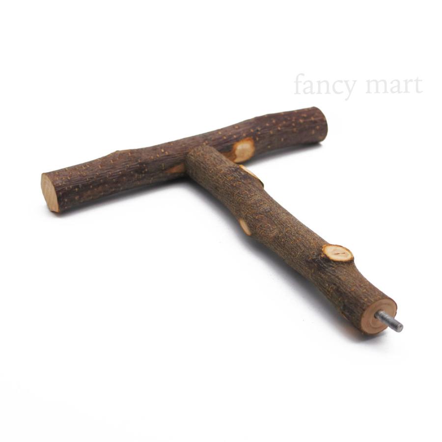 止まり木 T型 りんごの木 セキセイインコ コザクラインコ 文鳥 リンゴ