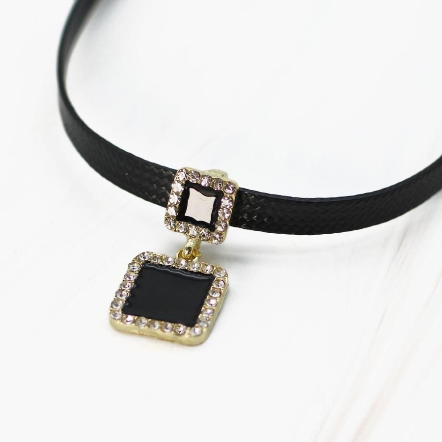ELISABETTA FRANCHI ラインストーンロゴ付 ゴールド チョーカー チョーカー ゴールド レディース ストーン 黒 首飾り 首元 飾る