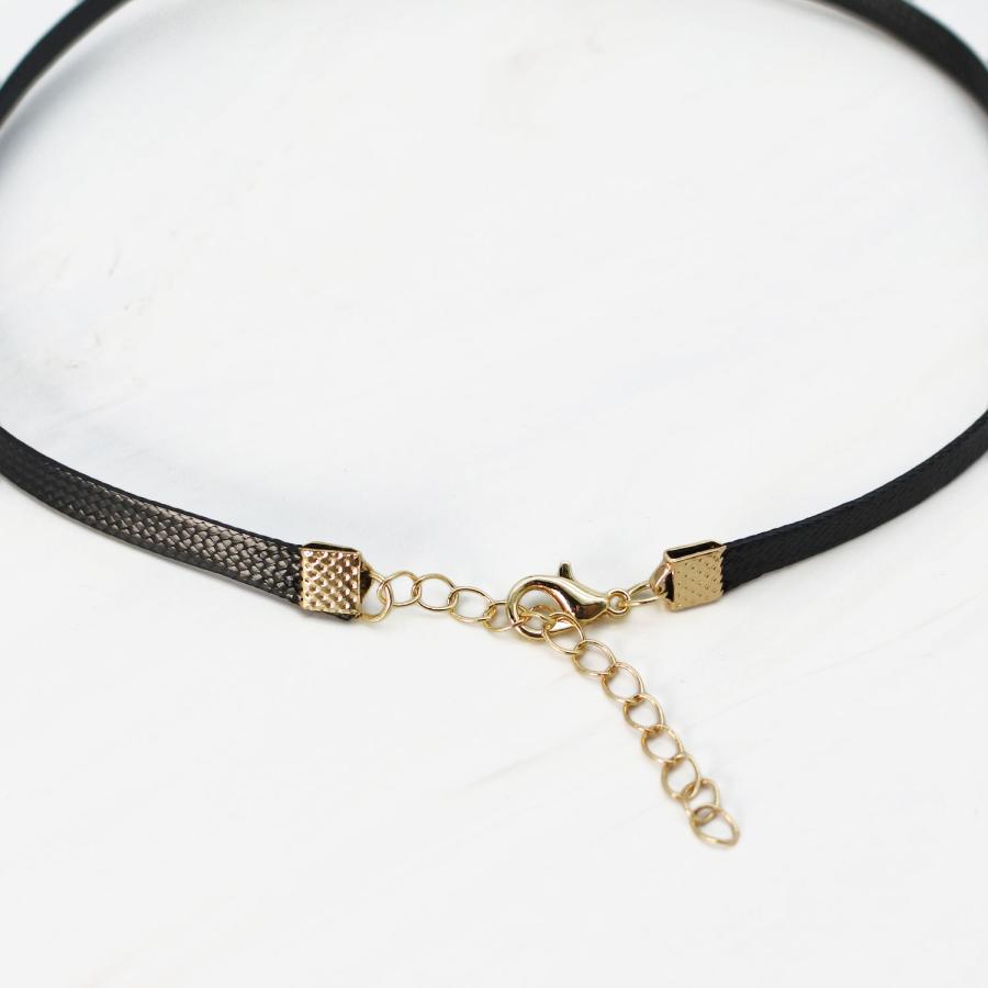 ELISABETTA FRANCHI ラインストーンロゴ付 ゴールド チョーカー チョーカー ゴールド レディース ストーン 黒 首飾り 首元 飾る