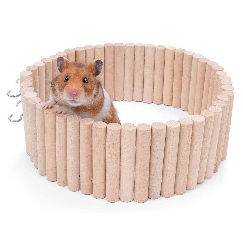 小動物用 はしご 50cm ハムスター 木 階段 変形 遊び場 曲がる 長い