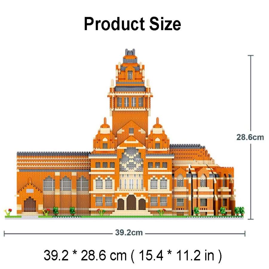 建物セット、ハーバード大学世界的に有名なランドマーク5370 +個のナノミニビルディングブロックキット、子供建設教育DIYおもちゃギフトの画像