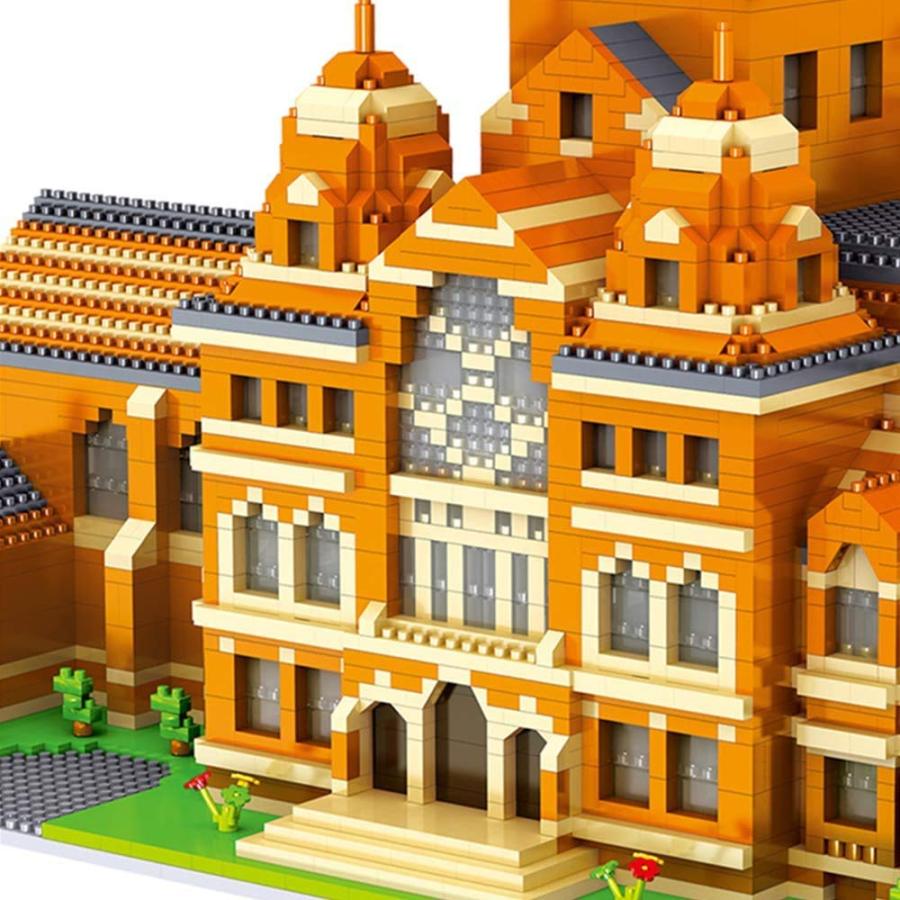 建物セット、ハーバード大学世界的に有名なランドマーク5370 +個のナノミニビルディングブロックキット、子供建設教育DIYおもちゃギフトの画像