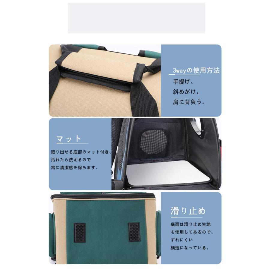 ペットキャリーバッグ リュック 宇宙船 カプセル型 広々空間 猫 軽量 小型犬用 ドライブ キャンピング 旅行 通院 災害避難用 耐荷重7kg (ブルー) （L）_5