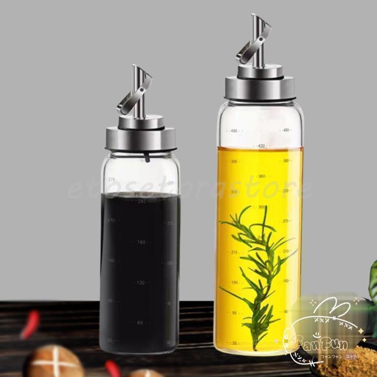 2本セット オイルボトル 液だれしない 耐熱ガラス ステンレス 2本セット オイルボトル 液だれしない 耐熱ガラス ステンレス