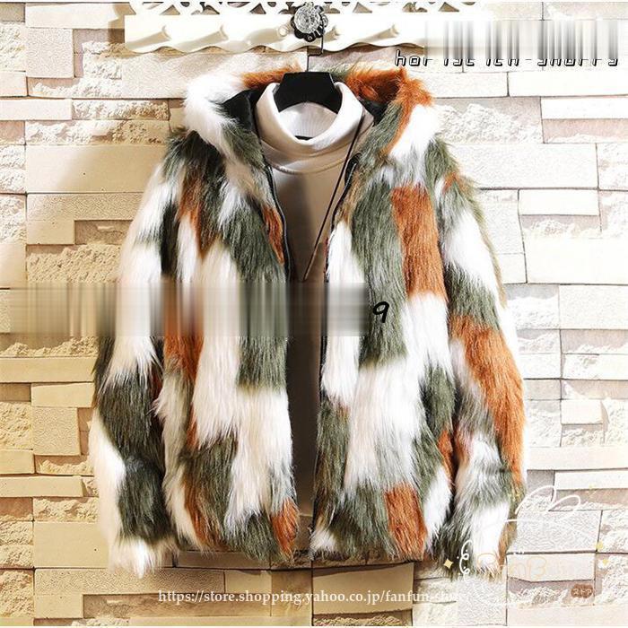 新品パーカーファー付き厚手ジャケットコート迷彩