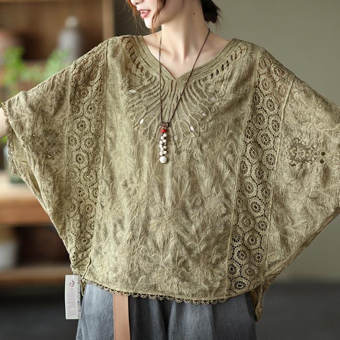 花柄 レース刺繍ブラウス チュニック ドルマンスリーブ レース 花柄 レース刺繍ブラウス チュニック ドルマンスリーブ レース