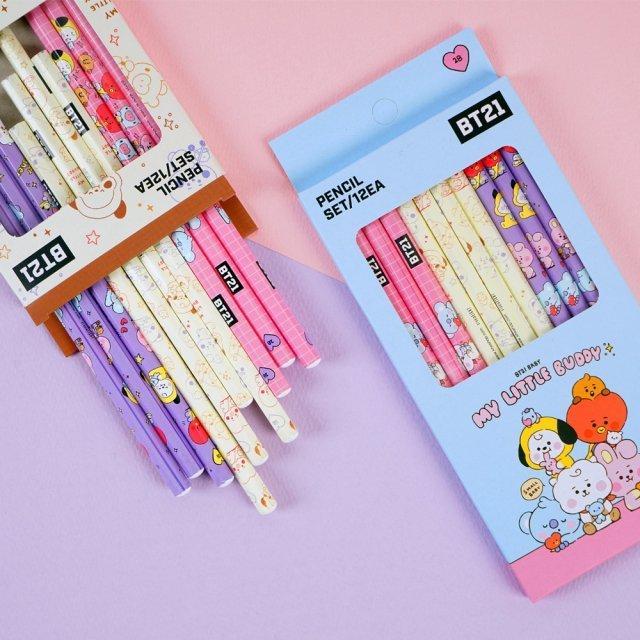 SALE!! BT21 BABY 12本入り鉛筆SET / パッケージランダム配送 PENCIL えんぴつ（Yahoo!・韓流shop fani）