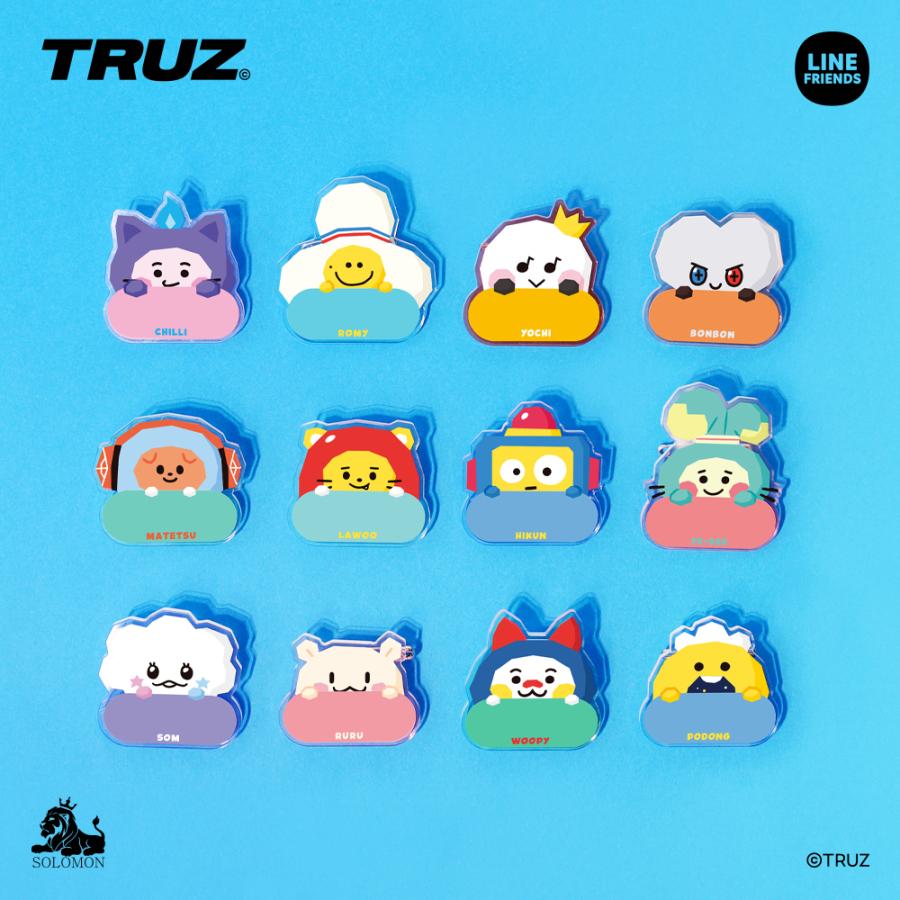 TRUZ アクリルネームバッジ (アルファベットシール付き)  / 選択別12種類（Yahoo!・韓流shop fani）