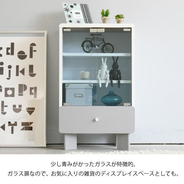 ガラスキャビネット やわらか モノトーン 収納 幅45 奥行34 Jkjkfym0003x0 Fanifaniinterior 通販 Yahoo ショッピング