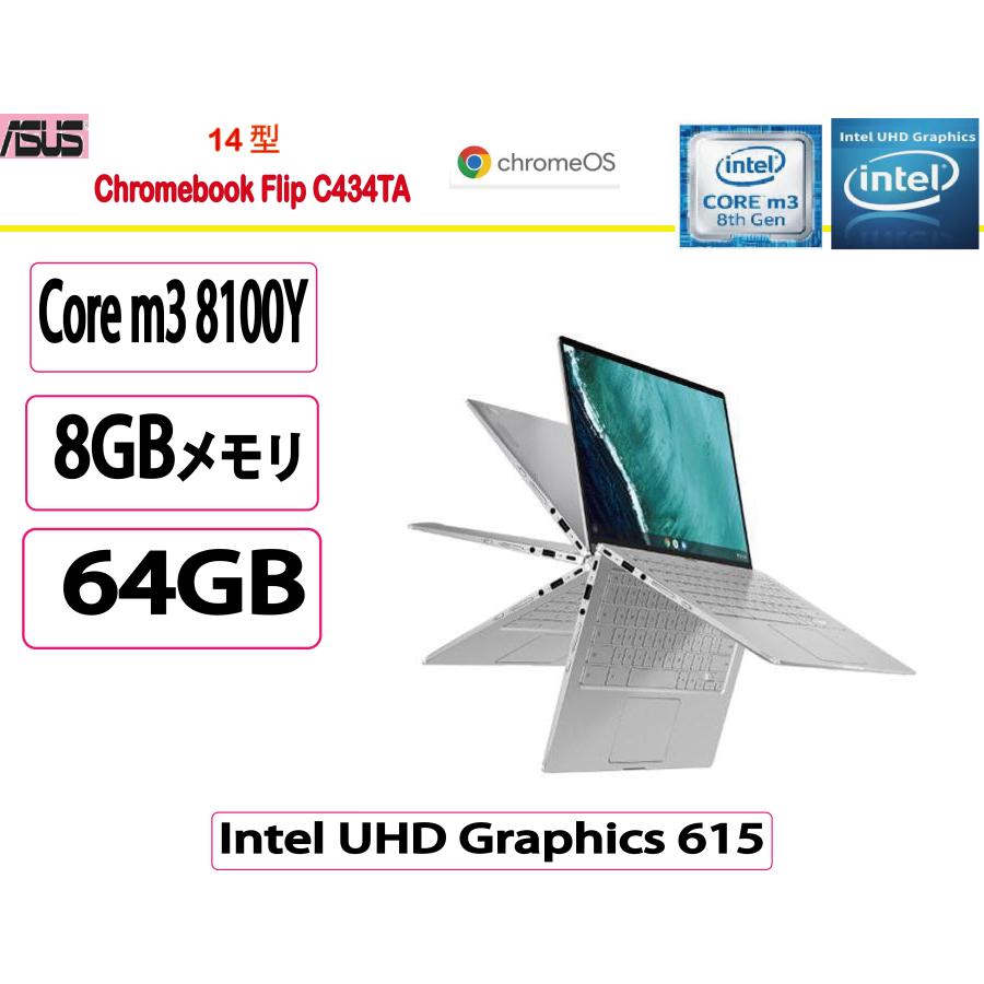 展示品 ASUS(エイスース) ノートパソコン ASUS Chromebook Flip C434TA 