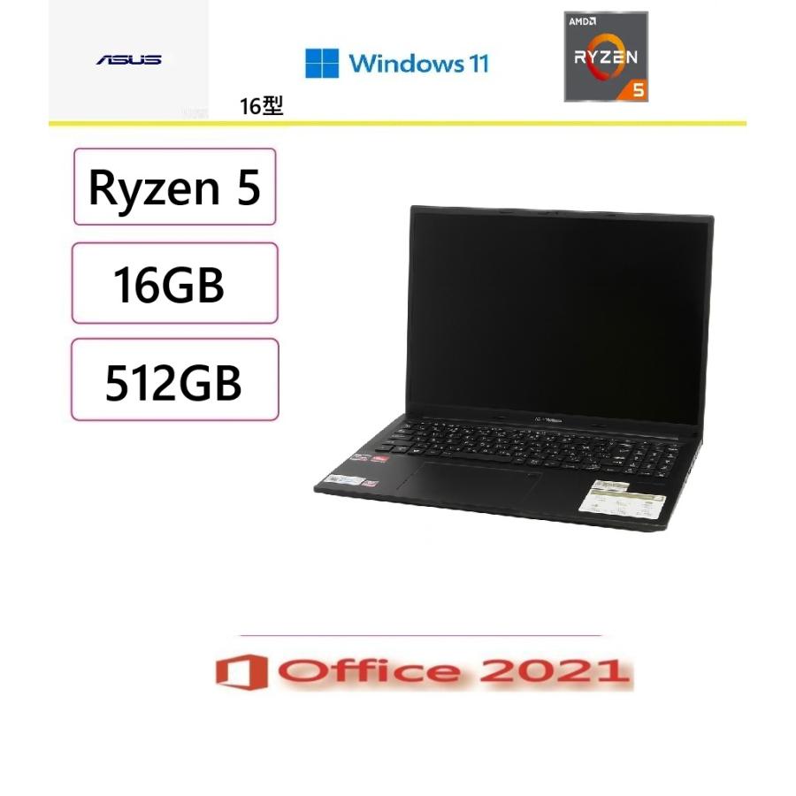 ASUS（エイスース） ノートパソコン Vivobook 16/Ryzen 5/メモリ 16GB