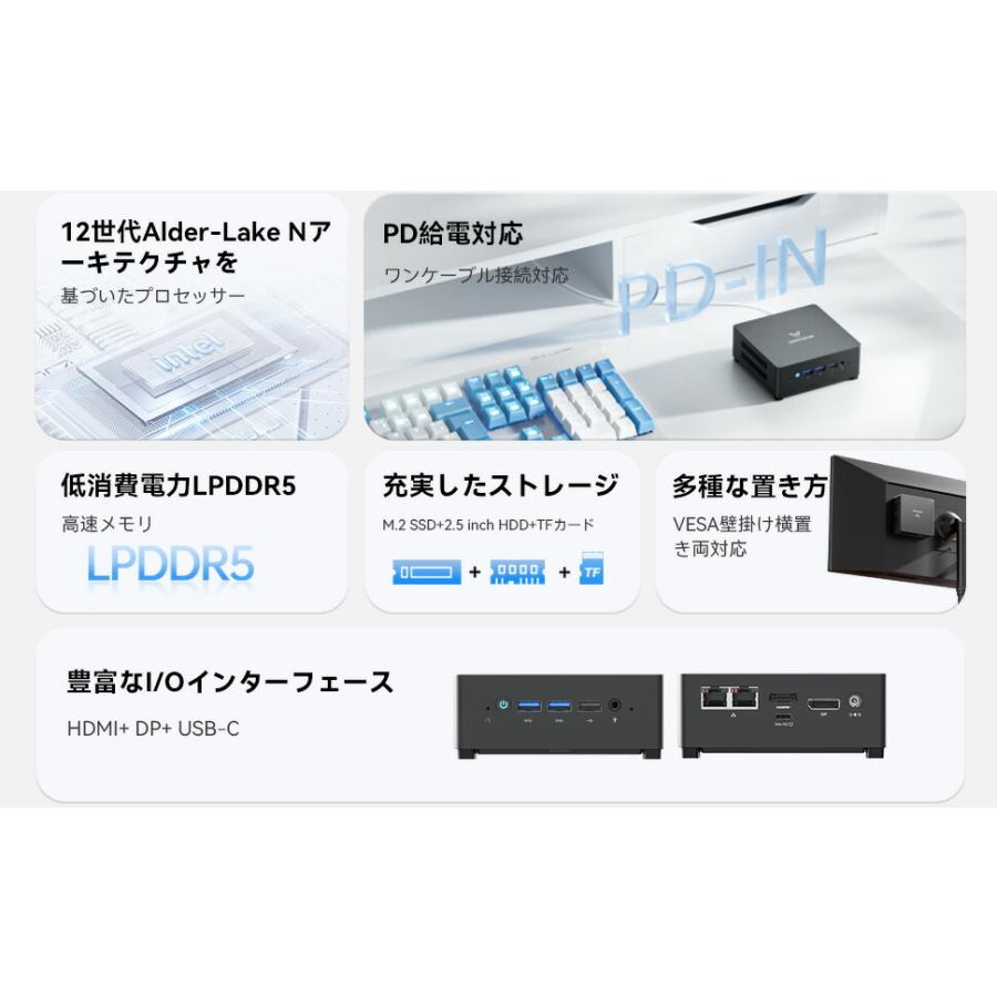 新品  MINISFORUM(ミニスフォーラム) デスクトップパソコン  MINISFORUM UN100D /16GB/256GB/Win 11/MS Office 2021/初音ミクコラボディスプレイ 23.8型フルHD｜fanmaidaboli｜10