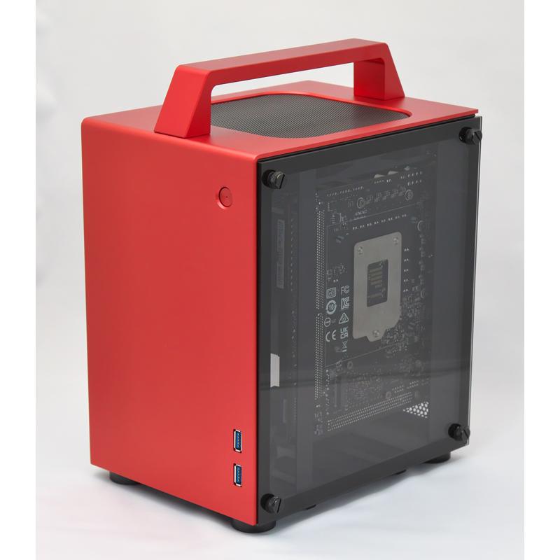 新品  STORM(ストーム) ゲーミングPC STORM コンパクトPC / TS-I5400MT8R (RED) / 両サイドガラスパネル・アルミケース採用 /i5/8GB/500GB/MS Office 2021の画像