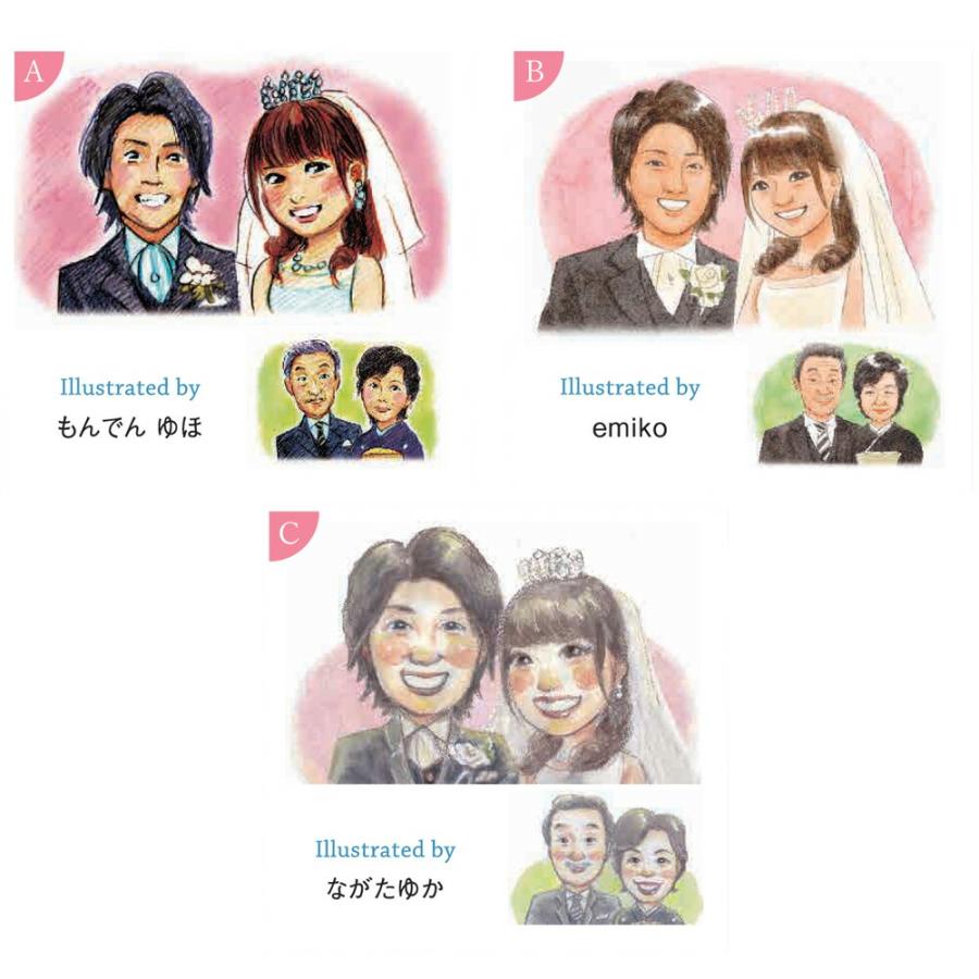 名前 ポエム 詩 2人用似顔絵タイプ 結婚祝い 結婚式 ウェルカムボード 両親 プレゼント 贈呈品 記念品 ネームインポエム | ブランド登録なし | 02