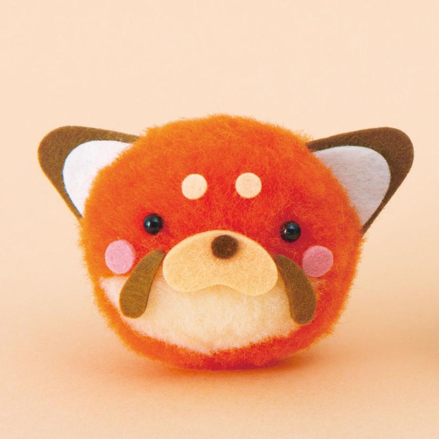 羊毛フェルト スープdeポカポカ. ブタ レッサーパンダ ナマケモノ