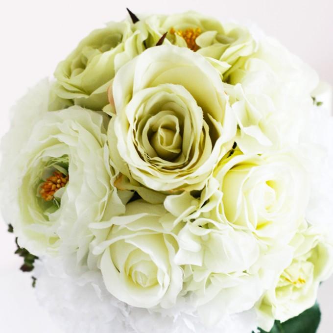 お1人様1点限り ブーケ 結婚式 手作り 造花 ホワイトブーケ バラ カーネーション 白 ブートニア ウェディング 花束 フラワーアレンジメント アーティフィシャルフラワー 美しい Cepici Gouv Ci