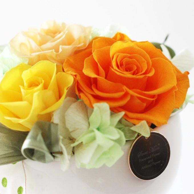花 ギフト おしゃれ プリザーブドフラワー プレゼント アレンジ ビタミンアレンジメント 黄色 オレンジ フラワー バラ 紫陽花 母の日 誕生日 結婚式 記念品 Muf Fg2 Fanmary ファンメアリー 通販 Yahoo ショッピング