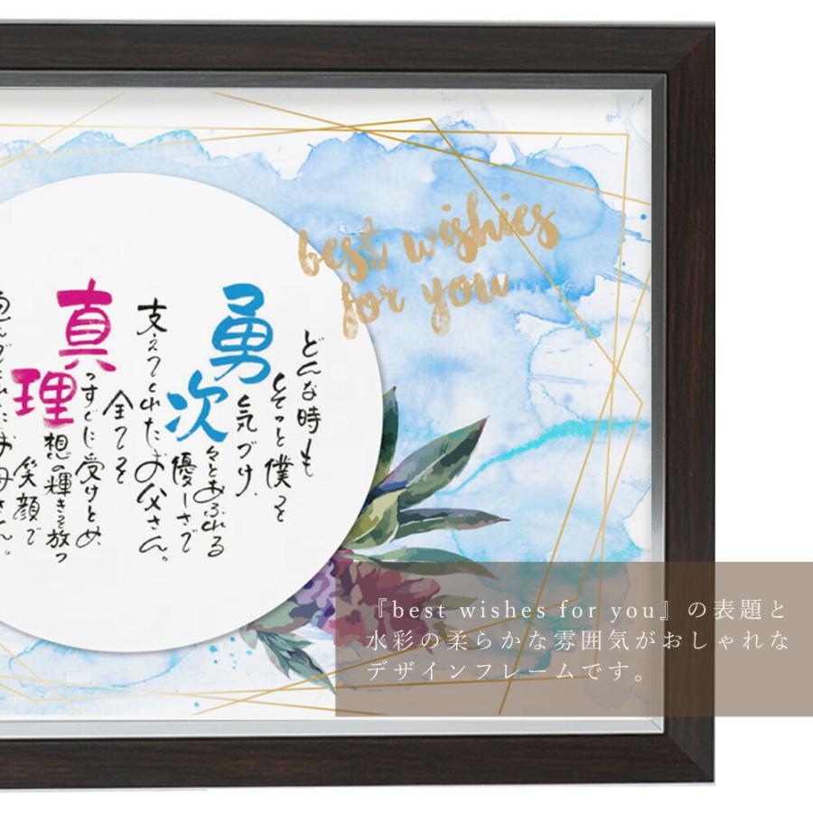 名前ポエム 愛しき日々 水彩 フォトフレーム 和 写真 結婚祝い 結婚式 ウェルカムボード 家族 両親 記念日 還暦 長寿祝い 退職 ネームインポエム_2