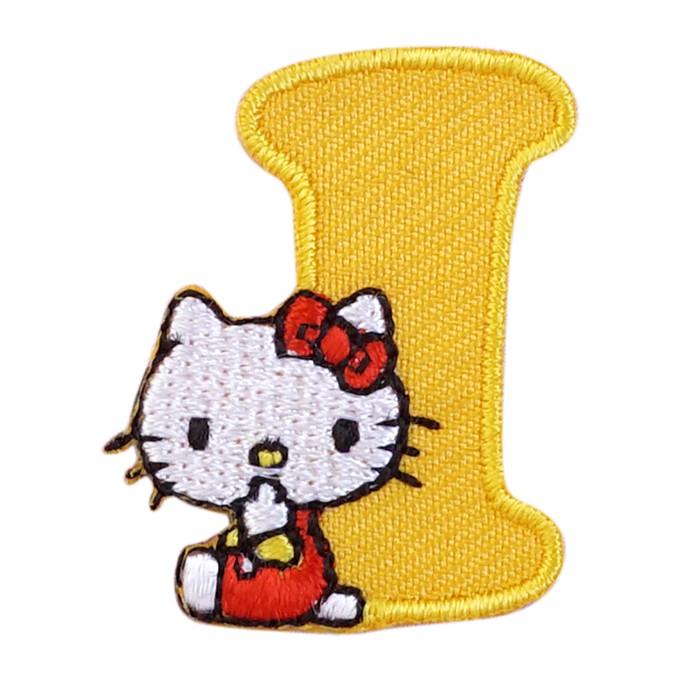 サンリオ ハローキティ イニシャルワッペン・I 3.1×2.4cm ワッペン
