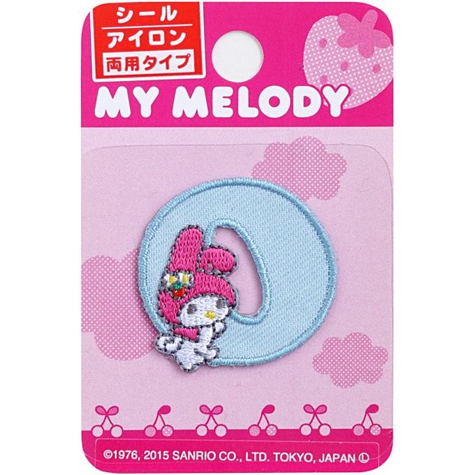 サンリオ マイメロディ イニシャルワッペン・O 3×3.1cm ワッペン
