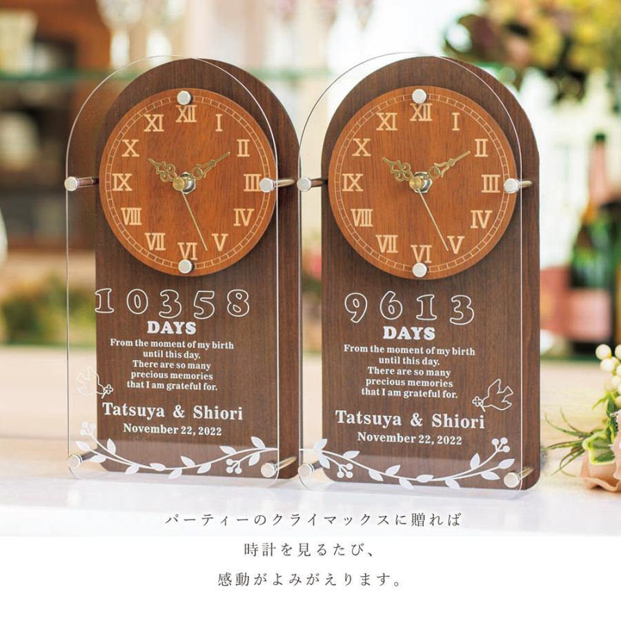 結婚式 両親 プレゼント Mu Su Bu 2つの時計 2連 ナチュラルウッド アクリル メモリアルクロック 木製 贈呈 ギフト ウェディング 記念品 名入れ Tfp Ti002 Fanmary ファンメアリー 通販 Yahoo ショッピング