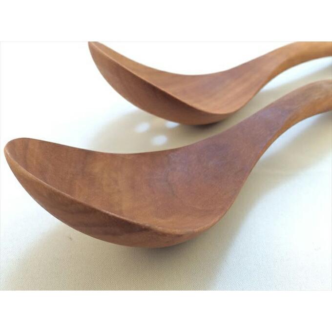 木のおたま WOOD'N 取り分けお玉 穴あり サオ 16.8cm 木製 お玉