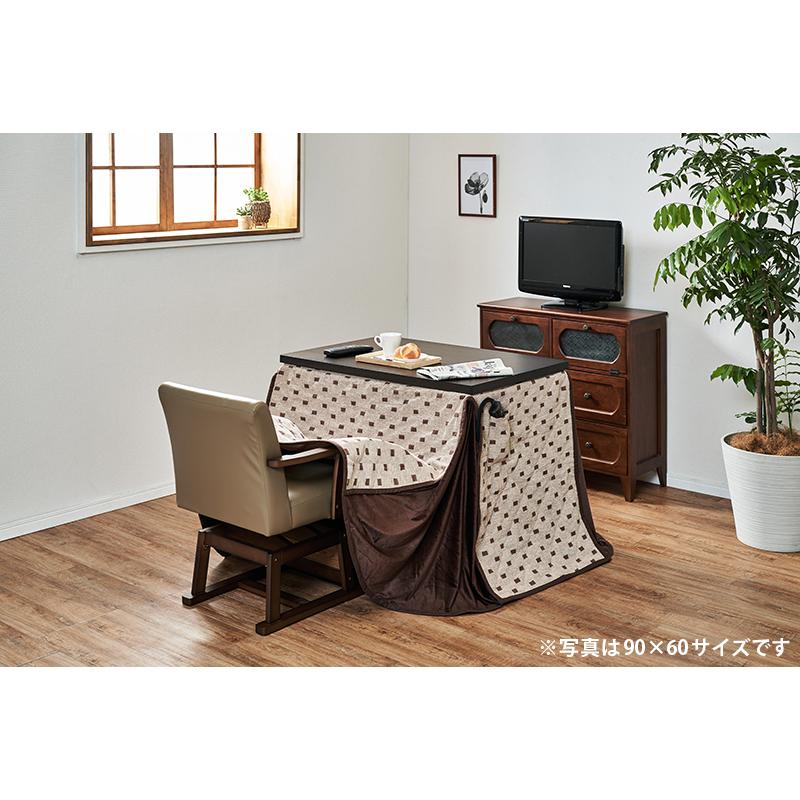 こたつ掛け布団 ハイタイプ 長方形 ダイニングこたつ用掛布団 120x80cmこたつ用 省スペース リモコン用ポケット付き 爆買 ギフト_3