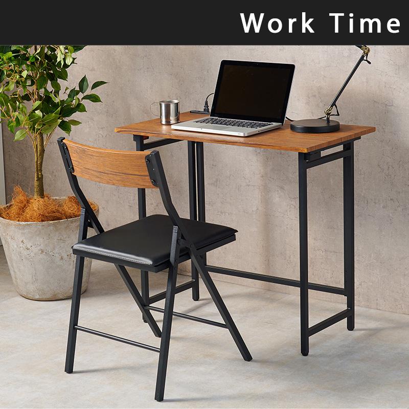 新品・送料無料》《完成品》ヴィンテージデスク＆チェア 幅80cm