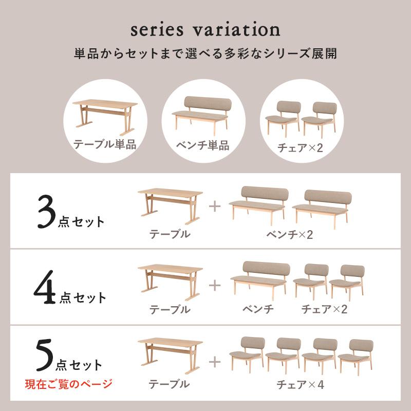 ダイニングテーブルセット 4人用 幅145 四角 テーブル チェア